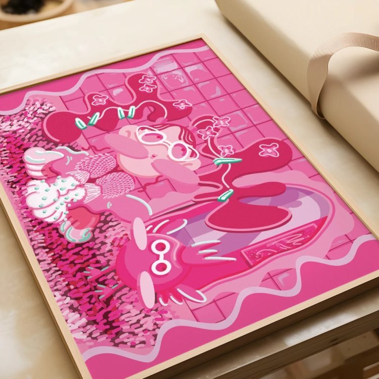 Art and Fashion Collide: Exploring Pink Art Print Poster Fusion